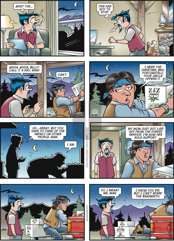 Doonesbury on Sunday April 20, 2025 Comic Strip