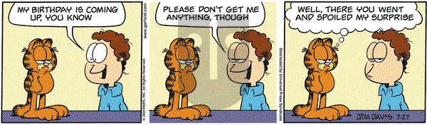 Garfield on Monday July 27, 2009 Comic Strip