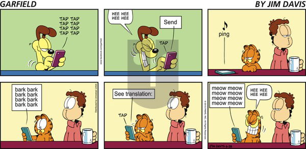 Garfield on Sunday June 28, 2015 Comic Strip