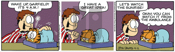 Garfield on Monday April 11, 2005 Comic Strip
