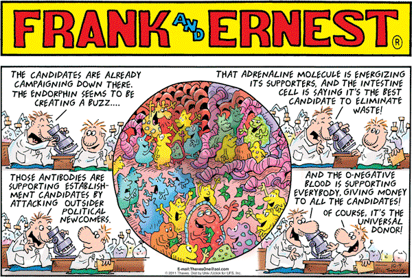 Frank and Ernest on Sunday October 9, 2011 Comic Strip
