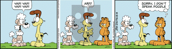 Garfield on Wednesday August 15, 2012 Comic Strip