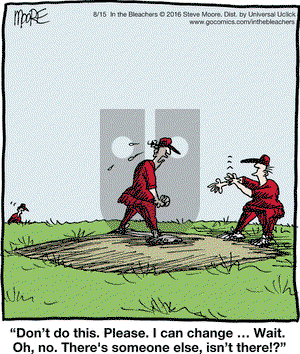 In the Bleachers on Monday August 15, 2016 Comic Strip