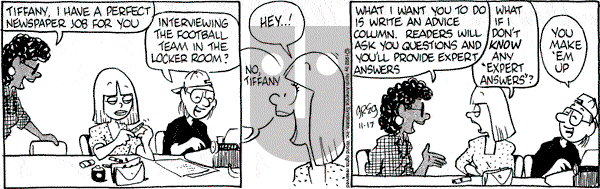Luann on Tuesday November 17, 1992 Comic Strip