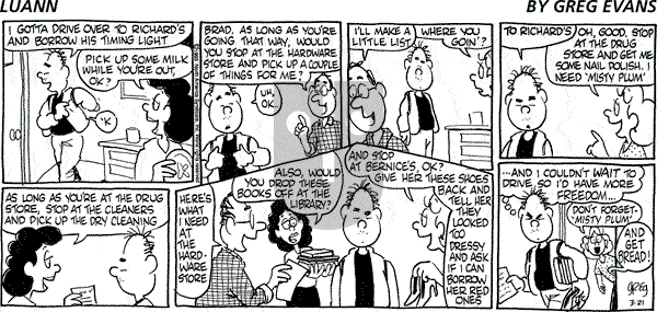 Luann on Sunday March 21, 1993 Comic Strip