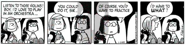Peanuts on Wednesday January 7, 1987 Comic Strip