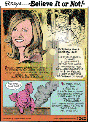 Ripley's Believe It or Not on Tuesday December 22, 2020 Comic Strip