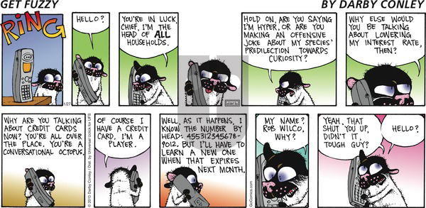 Get Fuzzy on Sunday January 27, 2013 Comic Strip