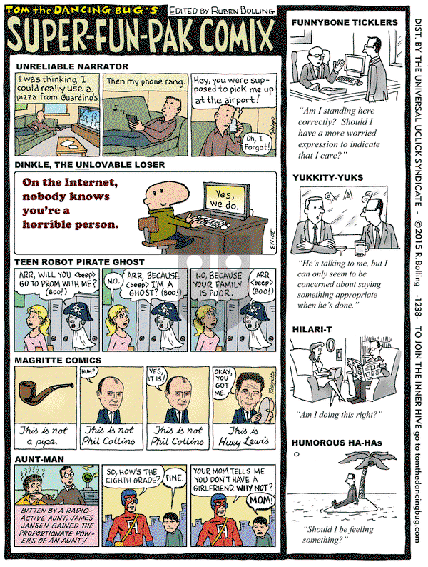 Tom the Dancing Bug on Friday May 15, 2015 Comic Strip