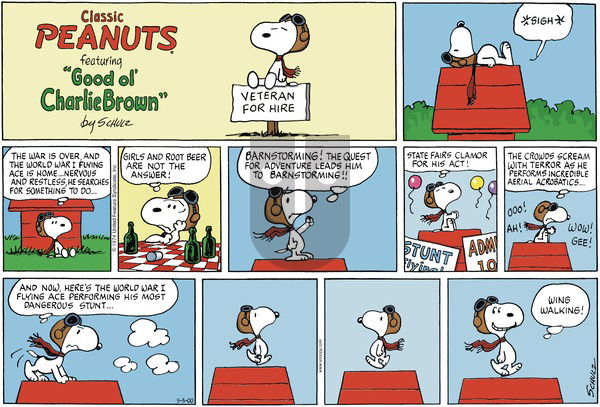 Peanuts on Sunday September 3, 2000 Comic Strip