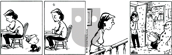Calvin and Hobbes - Saturday February 15, 1986 Comic Strip