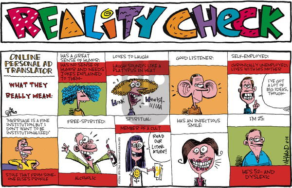 Reality Check on Sunday August 14, 2016 Comic Strip
