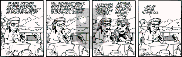 Doonesbury on Wednesday August 21, 1985 Comic Strip
