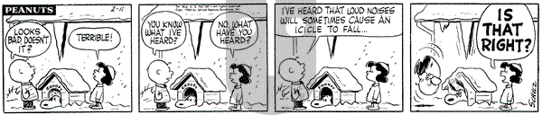 Peanuts - Thursday February 11, 1960 Comic Strip