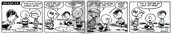 Peanuts on Thursday June 12, 1952 Comic Strip