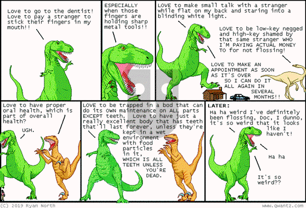 Dinosaur Comics on Friday December 5, 2025 Comic Strip