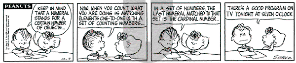 Peanuts on Thursday October 7, 1965 Comic Strip