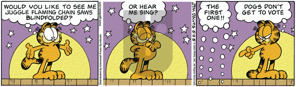 Garfield on Saturday May 25, 2002 Comic Strip