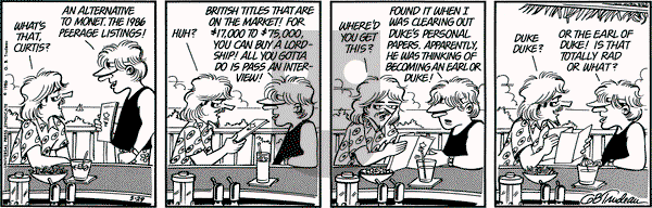 Doonesbury on Thursday May 29, 1986 Comic Strip