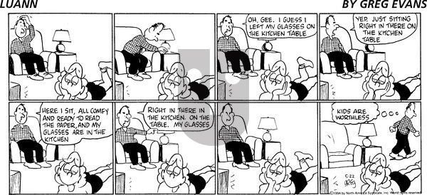 Luann on Sunday May 22, 1994 Comic Strip