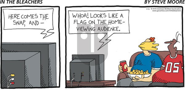 In the Bleachers on Sunday January 13, 2019 Comic Strip
