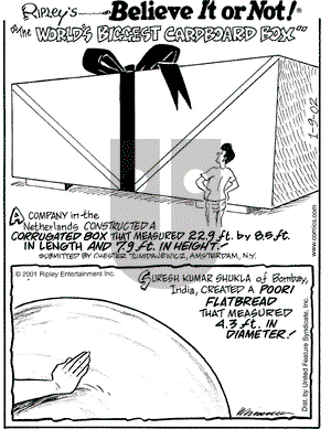 Ripley's Believe It or Not on Wednesday January 9, 2002 Comic Strip