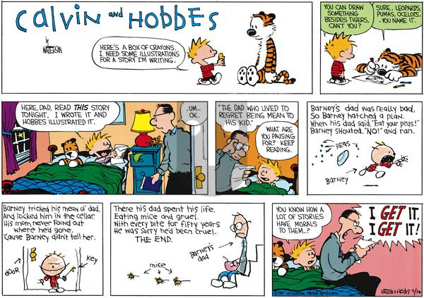 Calvin and Hobbes on Sunday December 27, 1987 Comic Strip