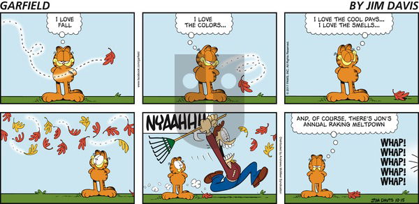 Garfield on Sunday October 15, 2017 Comic Strip