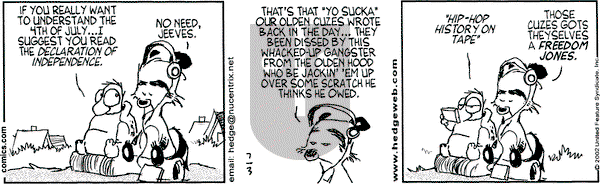 Over the Hedge on Wednesday July 3, 2002 Comic Strip