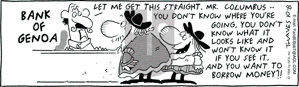 Frank and Ernest on Saturday October 8, 1994 Comic Strip
