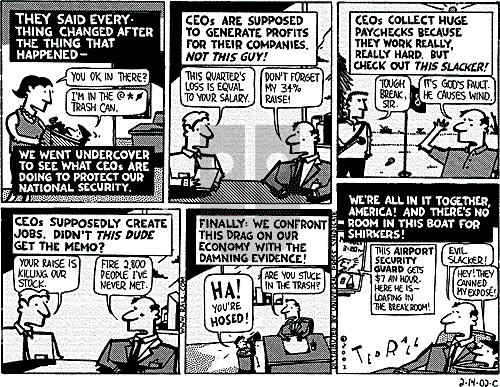 Ted Rall on Monday February 18, 2002 Comic Strip