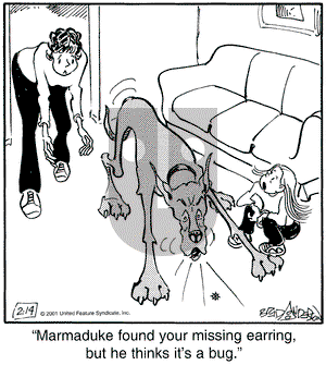Marmaduke on Thursday April 19, 2001 Comic Strip