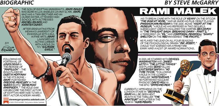 Biographic on Sunday March 9, 2025 Comic Strip