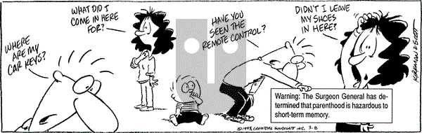 Baby Blues on Monday March 8, 1993 Comic Strip