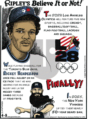 Ripley's Believe It or Not - Wednesday April 9, 2025 Comic Strip