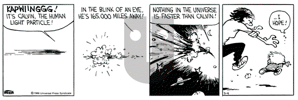 Calvin and Hobbes on Friday March 4, 1988 Comic Strip