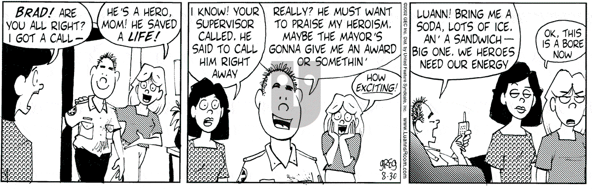 Luann - Friday August 30, 2002 Comic Strip