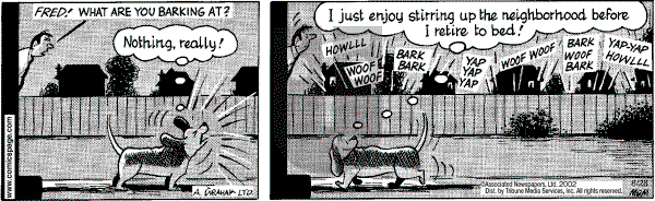 Fred Basset on Wednesday August 28, 2002 Comic Strip