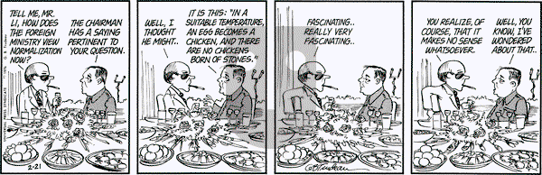 Doonesbury on Saturday February 21, 1976 Comic Strip