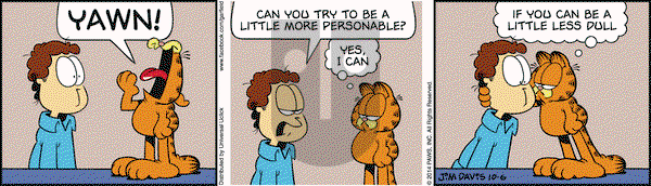 Garfield on Monday October 6, 2014 Comic Strip