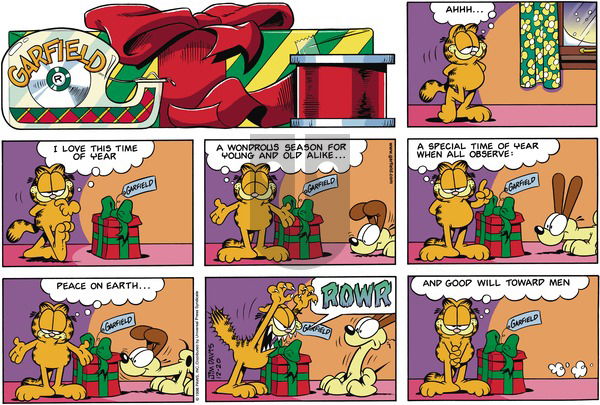 Garfield on Sunday December 20, 1998 Comic Strip