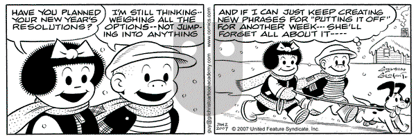 Nancy on Tuesday January 2, 2007 Comic Strip
