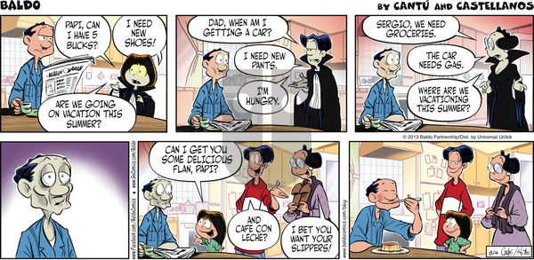 Baldo - Sunday August 4, 2013 Comic Strip