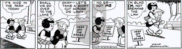 Nancy on Saturday August 14, 1948 Comic Strip