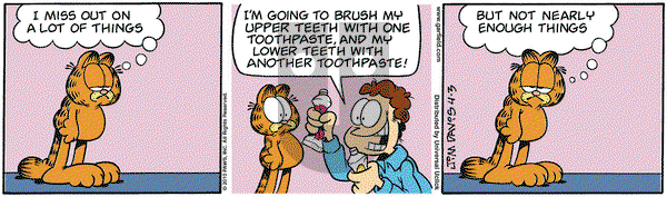 Garfield on Saturday April 3, 2010 Comic Strip