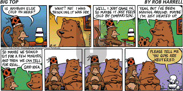 Big Top on Friday September 12, 2003 Comic Strip