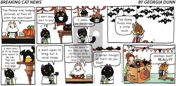 Breaking Cat News on Sunday October 1, 2017 Comic Strip