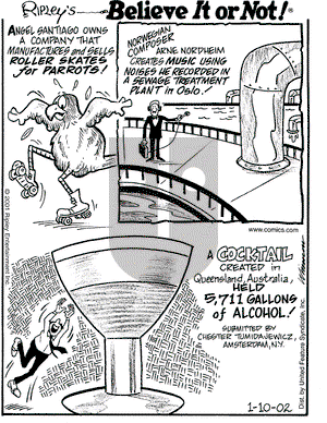 Ripley's Believe It or Not on Thursday January 10, 2002 Comic Strip