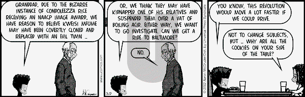 The Boondocks on Saturday October 3, 2009 Comic Strip