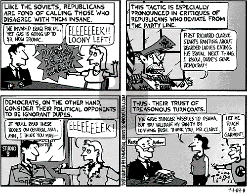 Ted Rall on Saturday April 3, 2004 Comic Strip